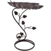 Outsunny - Bain d'oiseaux abreuvoir pour oiseaux dim. 38,5L x 31l x 54H cm métal bronze antique - Bronze