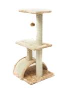 ZAMIBO Arbre à chat - griffoir 2 étages, jouet, 74x34x34