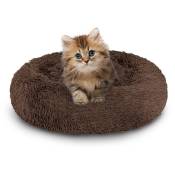 Hengda Lit pour chien Coussin pour chien Animaux de compagnie Chat Couchage pour chat Moelleux brun 60cm - brun