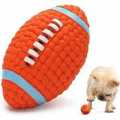 Jouet de rugby pour chien, balle en latex, jouet interactif à ramasser et à jouer, balle flottante pour petit et moyen chien (Jouets pour chien qui