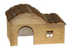 Kerbl - Maison pour rongeurs avec toit galbé Nature
