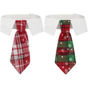 Lumten - Cravate pour animaux de compagnie Cravate pour chien Costume réglable Cravates pour collier de chien Accessoires de fête Costume de NoëlM