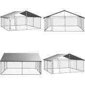 Chenil extérieur avec toit 300x300x150 cm - niche