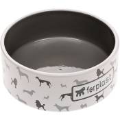 Ferplast - juno Ecuelle en céramique pour chats et chiens. Différentes capacités.. Variante medium - Mesures: ø 16.3 x h 6.1 cm - 0.75 l -