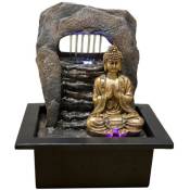 Fontaine d'intérieur bouddha zen harukata - marron