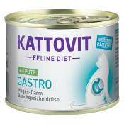24x185g Kattovit Gastro dinde - Pâtée pour chat