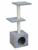 Amelie Grey Scratching Post 3 Heights With Cat Cat Scratching Post