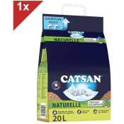 Catsan - Naturelle plus Litière végétale pour chat 1 sac de 20L