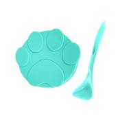 Couvercle de conservation portable en silicone pour chien et chat 2 en 1 cuillère à sceller les aliments pour animaux de compagnie couvercle de
