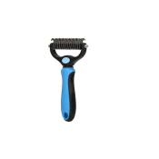 Springos - Brosse pour brosser les poils du chien, du chat, peigne à dents noires et bleues.