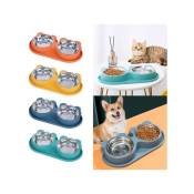 Trade Shop Traesio - bol alimentaire en acier inoxydable anti-fuite fontaine distributrice d'eau chiens chats
