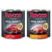 24x800g Real Hearts bœuf et poulet Rocco - Nourriture pour chien