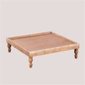 Base pour canapé modulable en bois d'acacia Dhel Design SKLUM 80 x 80 cm 22 cm
