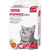 fiprotec pipettes antiparasitaires pour chat de plus de 1kg 6x0,5ml BEAPHAR