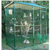 Imor - Volière du jardin pour petits oiseaux ® de 2m avec porte. 054.005