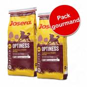 Pack gourmand Josera Adult 2 saveurs Festival + Optiness - Croquettes pour chien