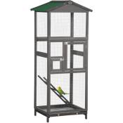 Pawhut - Cage à oiseaux volière grande taille 2 portes