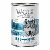 12x400g Blue River, poisson Wolf of Wilderness - Pâtée pour chien : - 10 % !