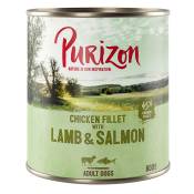 12x800g Purizon Adult agneau, saumon, pommes de terre, poires - Pâtée pour chien