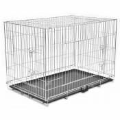 Cage de transport pliante pour chiens avec 3 portes