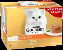 Gold Tartelette MultiPack : Buf, Poulet, Saumon, Thon 24x85 gr Gourmet