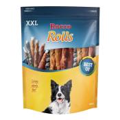 Rocco Rolls Pack XXL Bâtonnets à mâcher pour chien - lot mixte : filet de poulet, filet de poulet, poisson 1kg