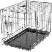 VADIGRAN Cage metallique pliable Classic - 76 x 48 x 55 cm - Noir - Pour chien