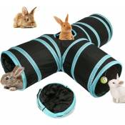 1 pièce tunnel pour animaux de compagnie, pliable 3 voies, cache de lapin petit animal activité Tunnel jouet pour jeunes chiens lapin cobaye chaton