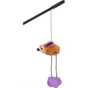 Animallparadise - Canne à pêche Lena hérisson jouet pour chat, couleurs aléatoires Multicolor