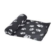 plaid 100% polyester 100*70cm - design pattou coloris noir pour animaux