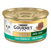 24x85g mousse de lapin Gourmet Gold nourriture humide pour chats