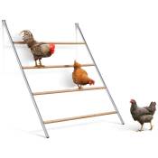 Grand perchoir pour poules 4 niveaux en bois compatible