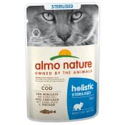 6x70g Sterilised cabillaud Almo Nature Holistic - Pâtée pour chat