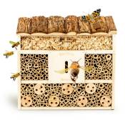 Hôtel à insectes - Blumfeldt bambuswald - abri pour abeilles et insectes -toit plat - en bois - Pin
