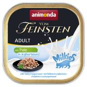 Lot animonda Vom Feinsten Adult Milkies en sauce 64 x 100 g pour chat - dinde à la sauce au yaourt