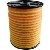 Ruban de clôture électrique Basic - jaune/orange - 200 m, 20 mm, 4 conducteurs en acier inoxydable