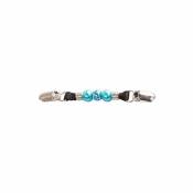 Chadog - Pince dossard a perles turquoise 15x5