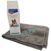 Animallparadise - Shampoing démêlant 250 ml avec une serviette en microfibre pour chien a poils longs