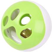 Balle a LED pour chat ø 6.4 cm avec grelot et bruit oiseau Rango vert-blanc - Flamingo Pet Products - Vert