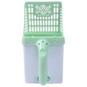 Kit de nettoyage pour litière de chat - Fournitures pour animaux dômestiques - Pelle à litière pour chat (vert)