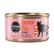 6x85g Cosma Thai/Asia en gelée poulet, thon - Pâtée