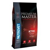 15kg Nutrivet Premium Master Active - Croquettes pour