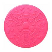 Ahlsen - Frisbee En Caoutchouc Souple Pour Chien - Frisbee De Couleur Vive Pour Montre Pour Chien (Dètre 18 Cm, Rose) - pink