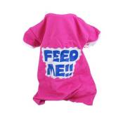 Dogi - T-shirt pour chien Feed me - Taille M - Rose