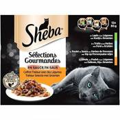 Sheba Sauces Gourmandes - Barquettes pour chat adulte,