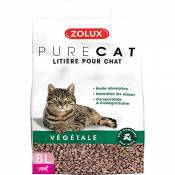 Zolux Litière pour Chat Pure Cat végétale Bois compressé Non traité 8 L Haute Absorption, neutralise Les odeurs