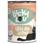 24x 400g Lucky Lou Lifestage Adult volaille & lapin nourriture pour chat humide