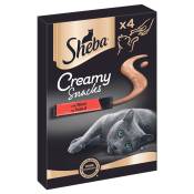 4x12g Sheba Creamy Snacks bœuf - Friandises pour chat
