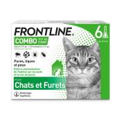 6 x Combo Frontline® Spot-on Chat - 6 pipettes contre