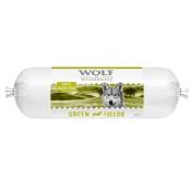 6x400g Green Fields,Saucisse agneau Wolf of Wilderness - Pâtée pour chien